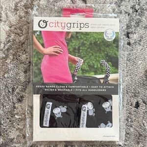 Black and White Stroller Handlebar Grip Covers